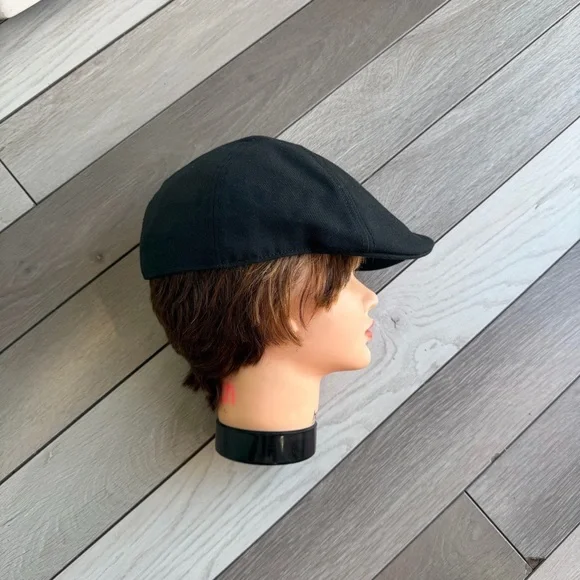 Men's Black Flat Cap