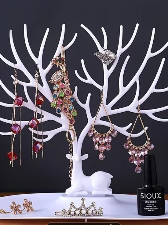 Jewelry Display Stand, Antler Tree Design, Necklace and Earring Holder