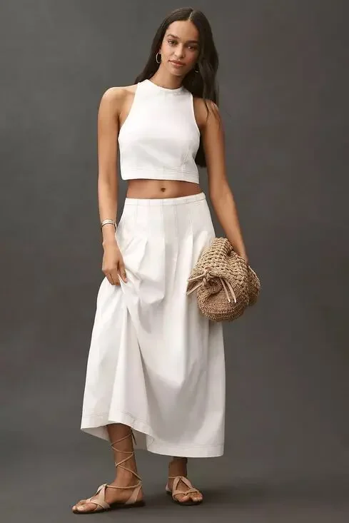 Anthropologie Paneled Waist Maxi Skirt - US 6/UK 10