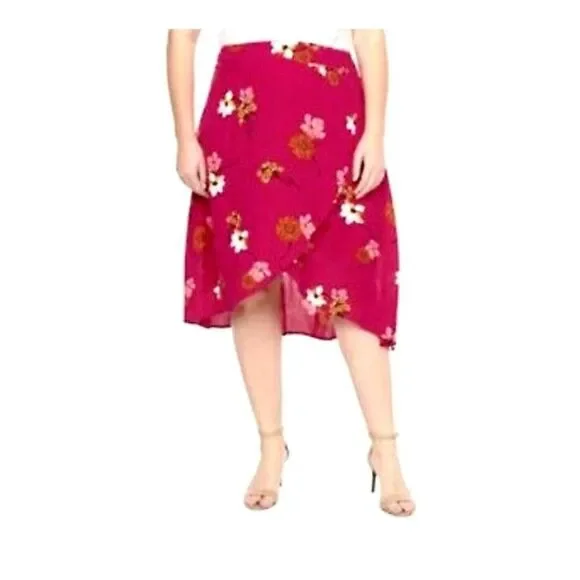 NWT size 2 A.N.A pink floral skirt‎