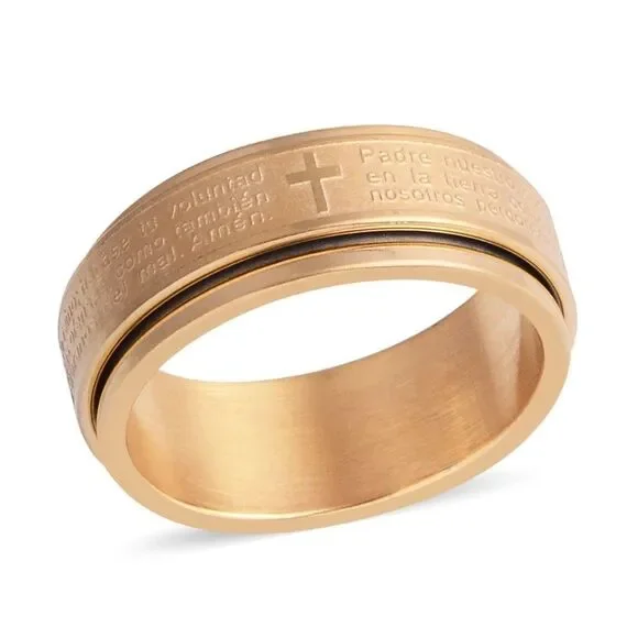 Ring Spanish Lord's Prayer Size 14