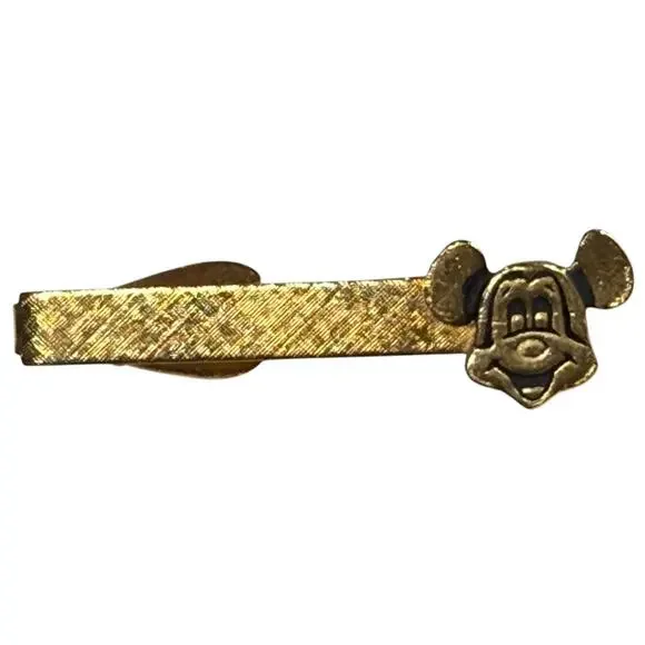 Mickey‎ Mouse Tie Bar Tack Walt Disney Gold Tone Clip 2