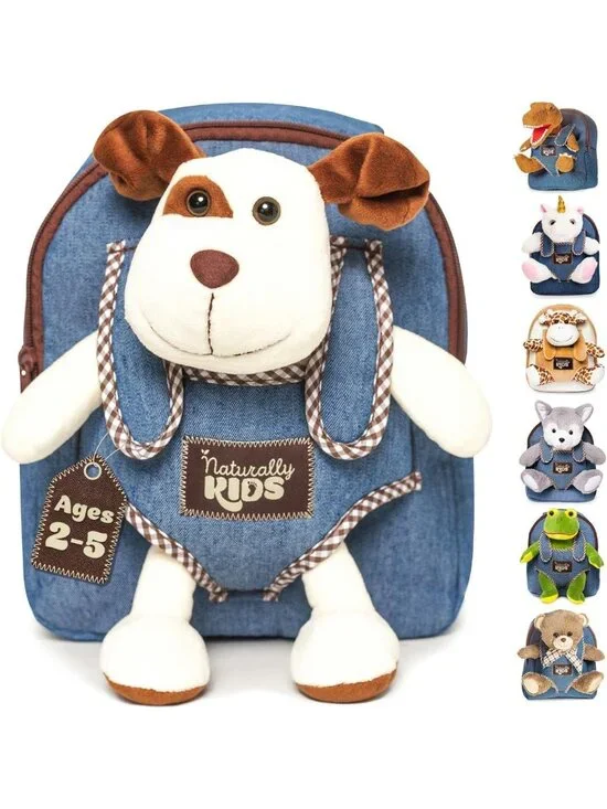 Adorable Toddler Backpack with Plush Dog Toy - Perfect Kids Gift for Ages 2-5