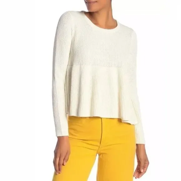 Madewell Ribbed Swing Pullover Sweater