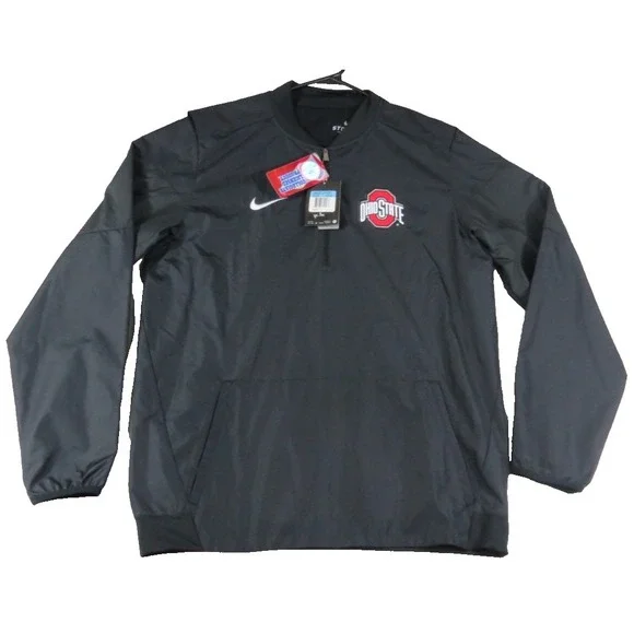 NWT‎ Nike Ohio State Buckeyes Lockdown Jacket Storm-FIT 1/4 Zip Men Medium Black