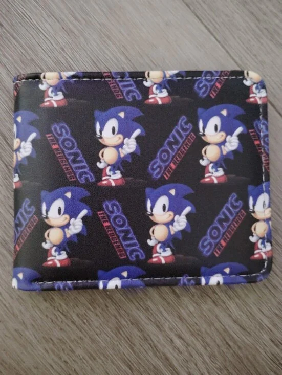 New Sonic the hedgehog anime manga leather wallet