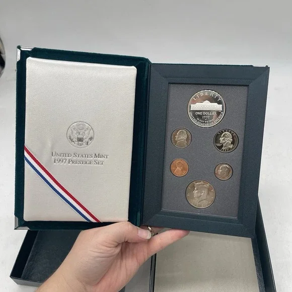1997 Prestige Proof Set Botanic Garden Silver Dollar w/ Box and COA