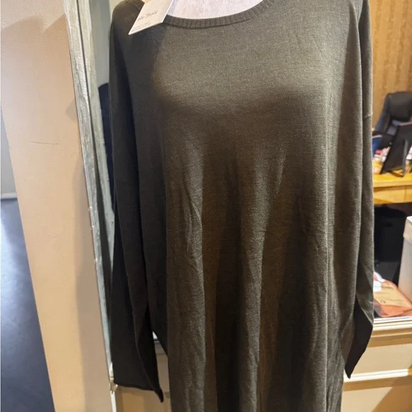 Eileen Fisher Caper Olive Green Women's‎ Sweater XL NWT