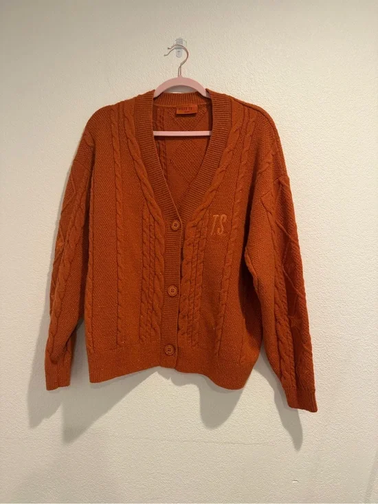 Taylor Swift Life of a Showgirl Orange Cardigan XS/S Official Merch