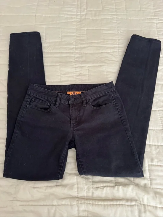 Tory Burch Dark Black Skinny Jeans