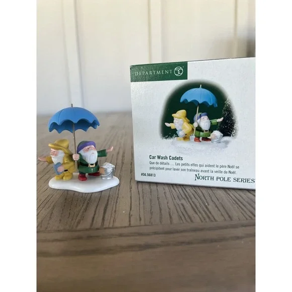 Dept 56 North Pole Series Car Wash Cadets 56.56813 Christmas Village Figurine
