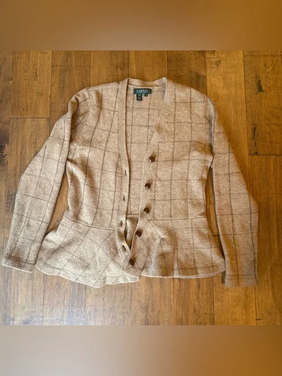 Vintage Ralph Lauren Peplum Style Sweater