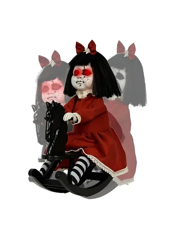 Halloween Animatronic Decorations, Sound Activated Girl Doll on