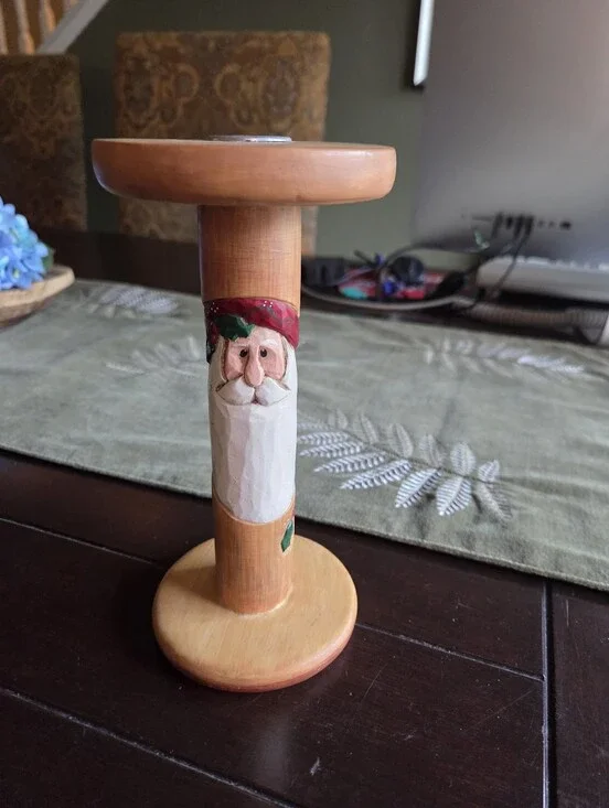 Midwest Of Cannon Falls Eddie Walker Wood Spool Santa