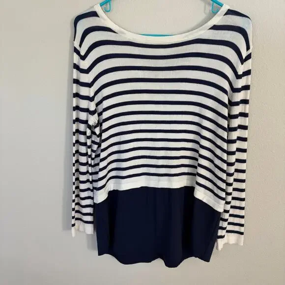 Primark Atmosphere White Navy Striped Sweater (6)