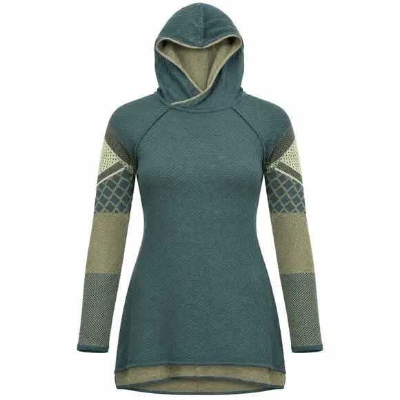 Krimson Klover Merino Wool Silk Hoodie Sweater M Gorpcore Après Ski Tunic