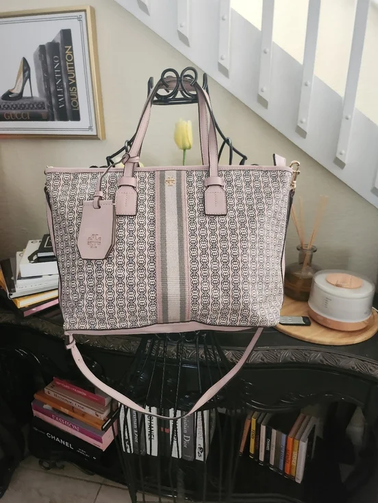 Tory Burch Gemini Link Canvas Small Tote bag
