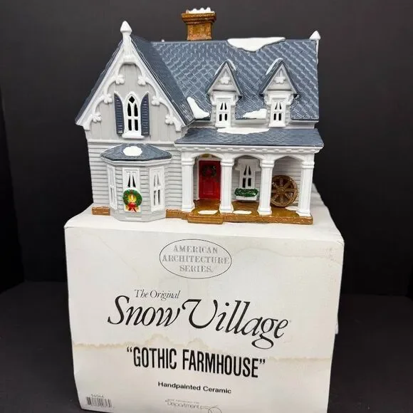 Department 56 Snow Village American Architecture Series Gothic Farmhouse 54046