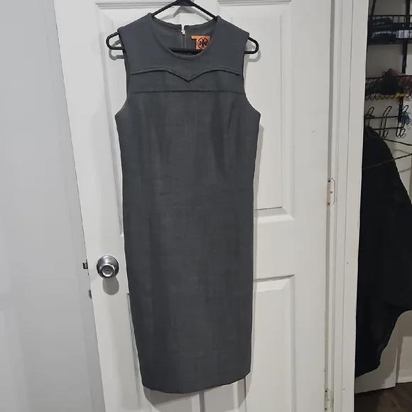 Tory Burch Wool‎ Blend Sheath Dress | Sleeveless Workwear | Size 8