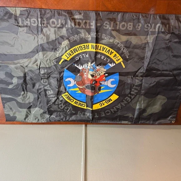 F/4 Aviation Regiment MQ-1C Gray Eagle Maintenance Team Camo Flag Banner