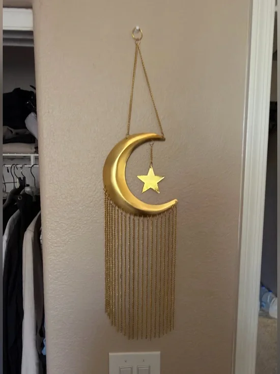 Marshalls Gold Crescent Moon and Star Hanging Wall Decor