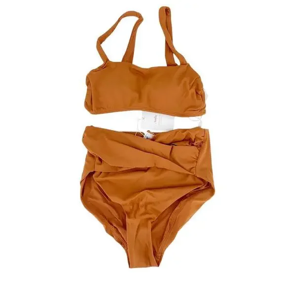 Andie Swim The Barbados Swimsuit Bikini Size XS Chestnut NEW with Tags!