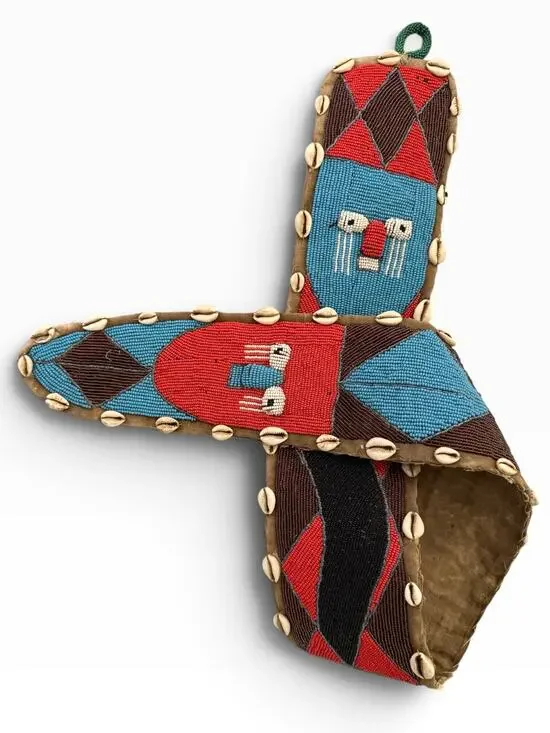 Yoruba Nigeria Beaded Cowrie Shell Sash 55