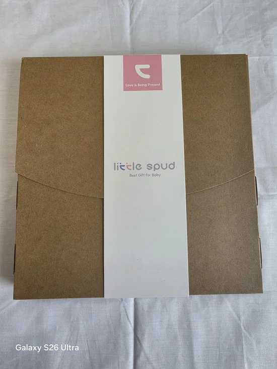 New Little Spud Pink Luxury Baby Gift Box - Premium Muslin Swaddle Blanket NIB