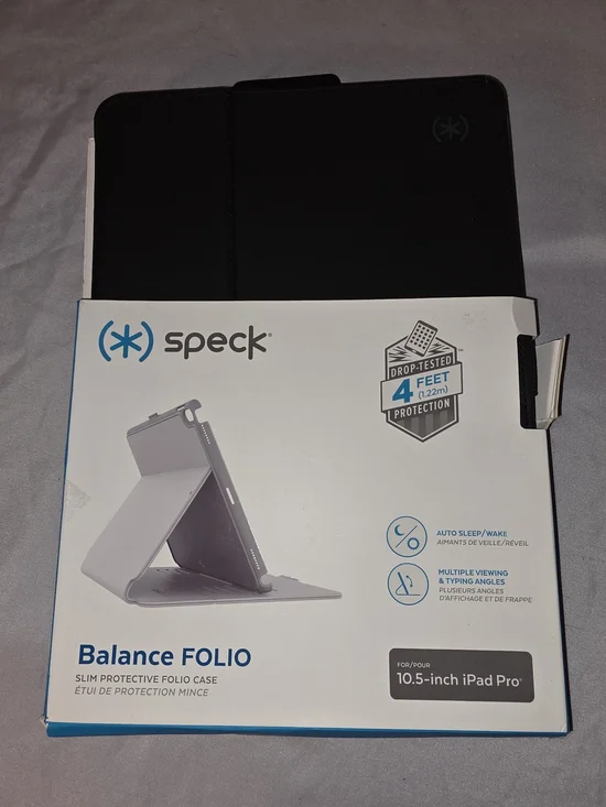 speck Balance Folio Slim Tablet Case in Black 10.5 Inch For Ipad Pro