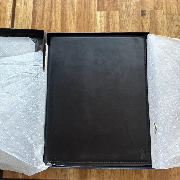 Polo Ralph Lauren Leather Black Case For Ipad Or Tablet‎ Media See Measurements