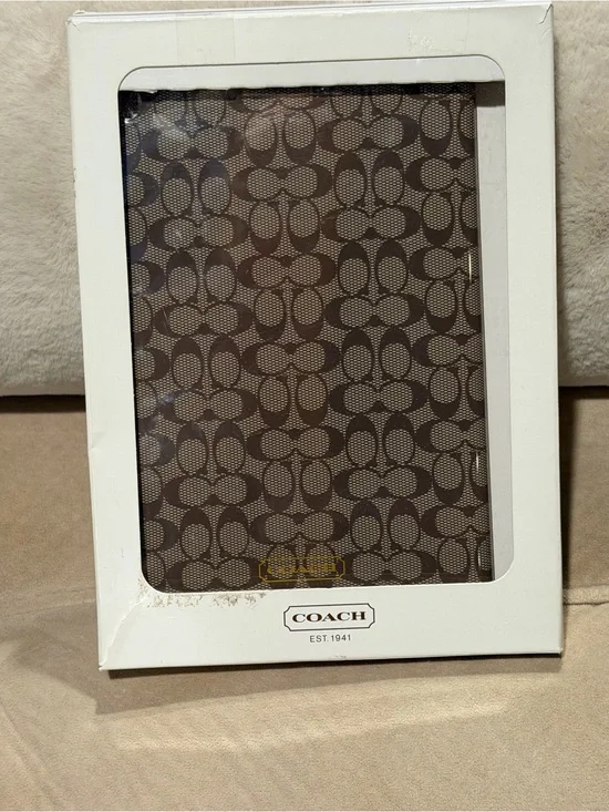 Coach Brown Monogram Signature Mini iPad Case