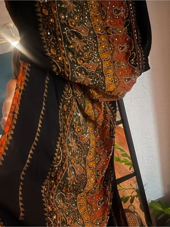 Tulum style long kaftan beaded