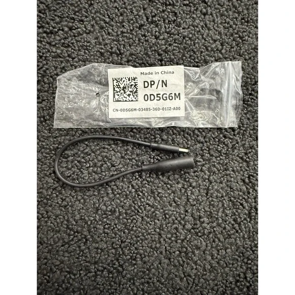 Genuine Dell DC Power Jack 7.4mm to 4.5mm Dongle Adapter Cable D5G6M