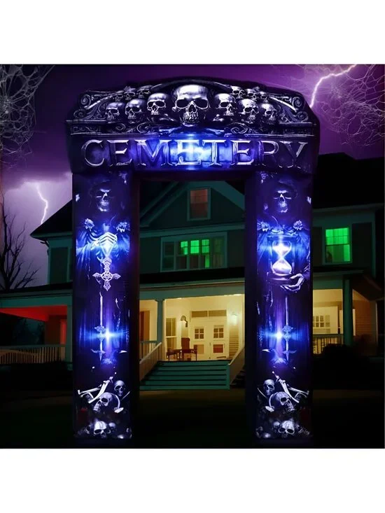 8 ft Inflatable Halloween Arch Decoration, Grim Reaper