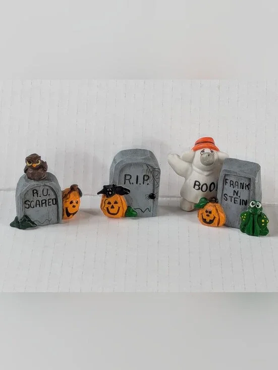 VTG Eddie Walker Midwest of Cannon Falls Halloween Figurines Set - 4pc Lot