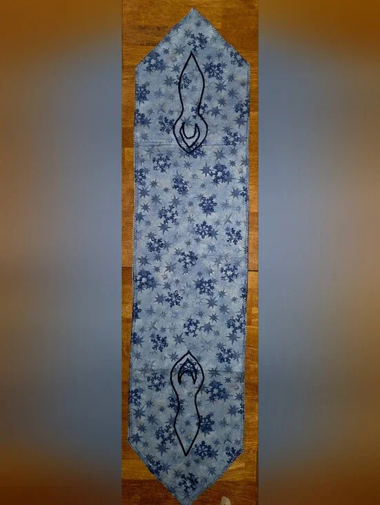 Vintage 1999 Handsewn Yule Goddess Table Runner Magickal Gypsy Creations 43