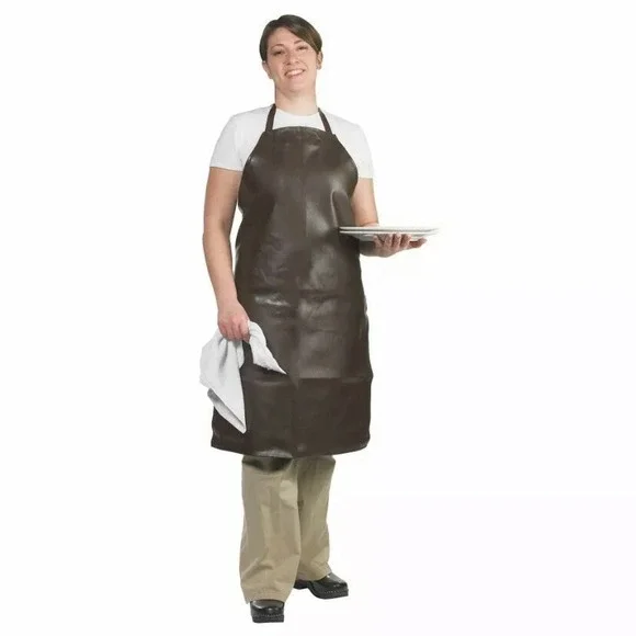 San Jamar 604VBA-BR Brown Vinyl Bib Apron‎