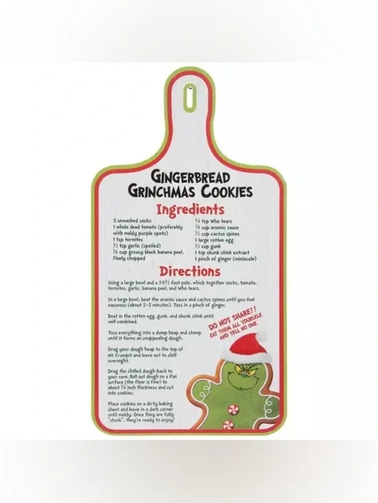 Gingerbread Grinchmas Cookies Wood Wall Decor