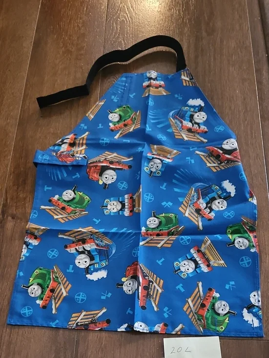 Thomas & Friends Blue Kids Bib Apron with Train Characters