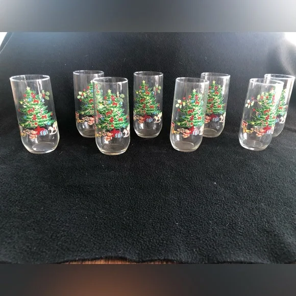 Christmas Tree Glass Tumblers by Luminarc