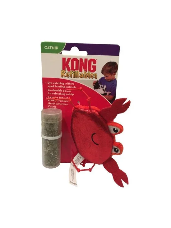 KONG Metallic Crab Refillable Catnip Cat Toy