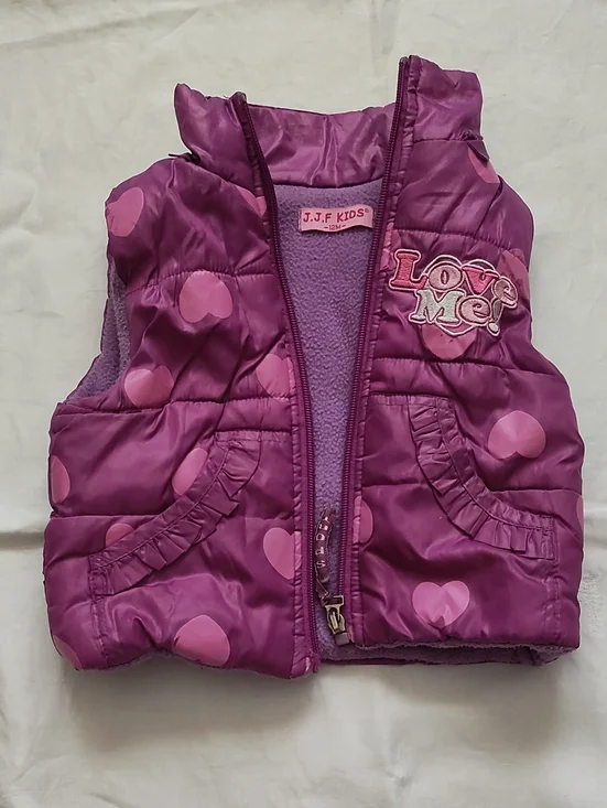 J.J.F Kids Purple Heart Quilted Bib Vest