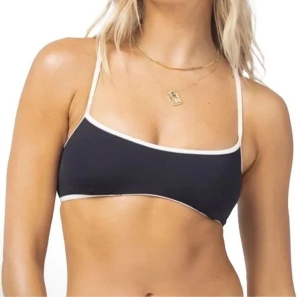 L Space Pamela Bikini Top Black‎ Style CBPMT22 Size XS Extra Small NWT