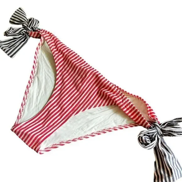 Solid & Striped Bikini Bottom nwot‎
