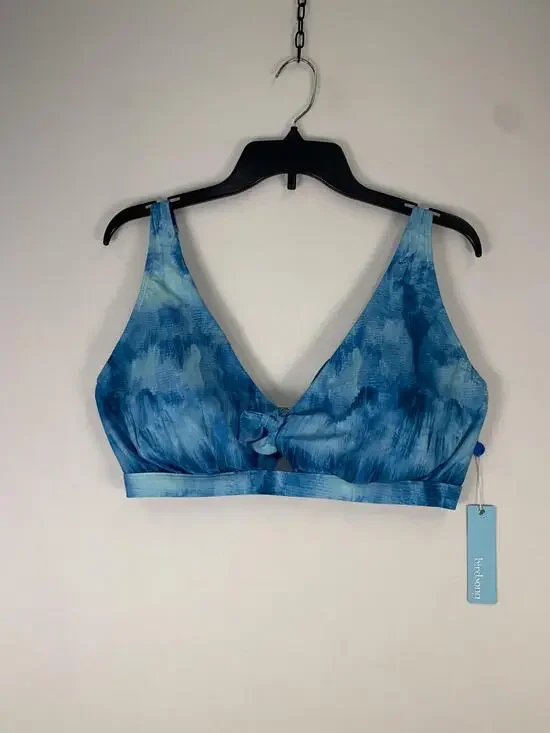 Birdsong Swim Top Womens 40H Blue Tie Dye Bralette Adjustable Straps Lined