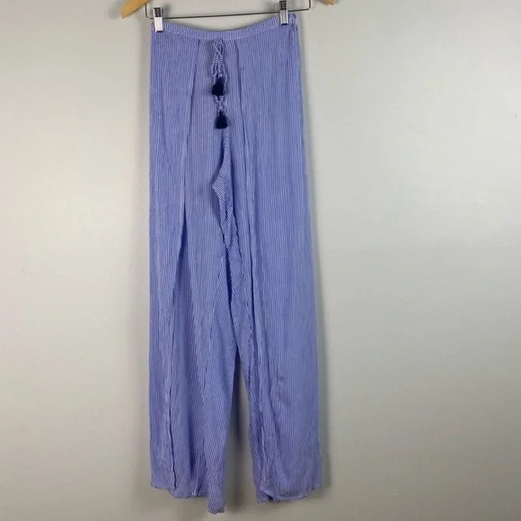 Faithfull The Brand Striped Flow Beach Montero Coverup Pants size Small