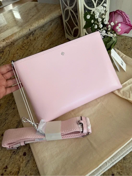 NEW Tory Burch Blake Swingpack Leather Crossbody coral color $300