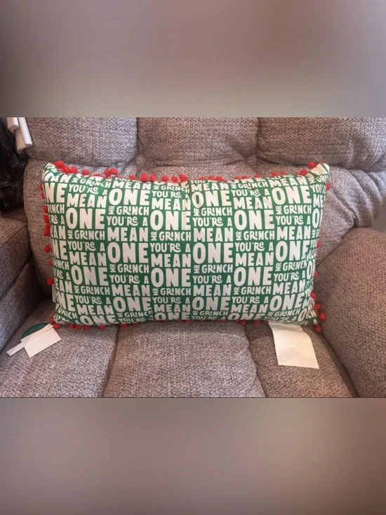 Grinch Throw Pillow