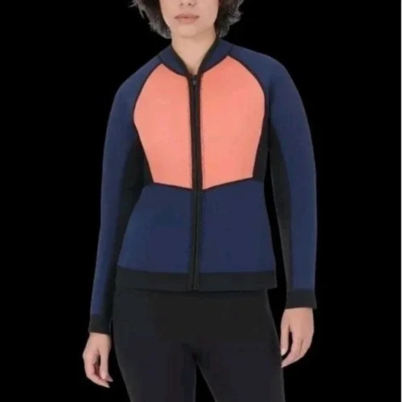 Sea-Doo Montego Jacket Woman's Size LARGE Navy/Marine Neoprene NEW In Plastic