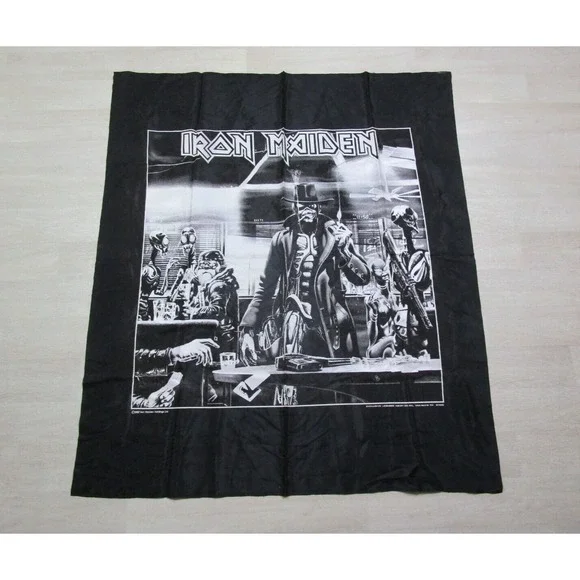 Vintage 1987 Iron‎ Maiden Merch Flag Wall Hanging Banner Tapestry 39